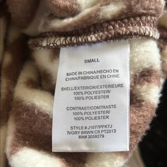 EUC Thread & Supply Cream and Brown Fleece/ sherpa Jacket - Picture 7 of 7